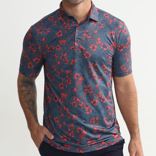 Midnight Bloom - Modern Fit Polo
